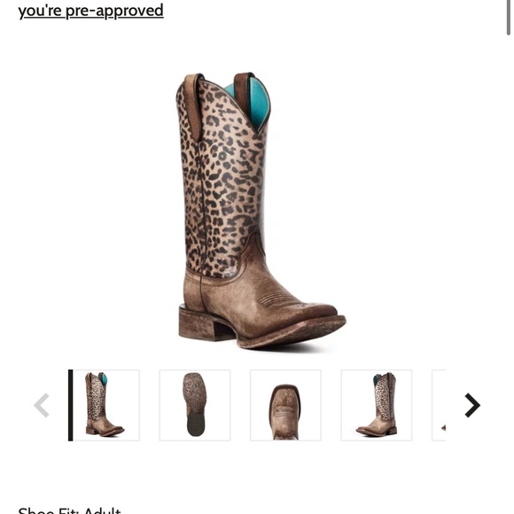 Ariat Teal and Brown Cowboy Boots - Picture 6 of 8